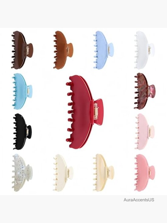4-Inch Acetate Hair Claw Clips for Fine and Thick Hair, Secure Grip, Anti-Slip, main image 6